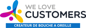 We Love Customers logo